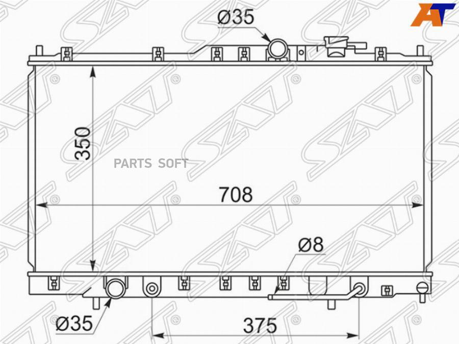 

Sat Радиатор Chrysler Sebring/Dodge Stratus/Mitsubishi Eclipse 01- (На Купэ)