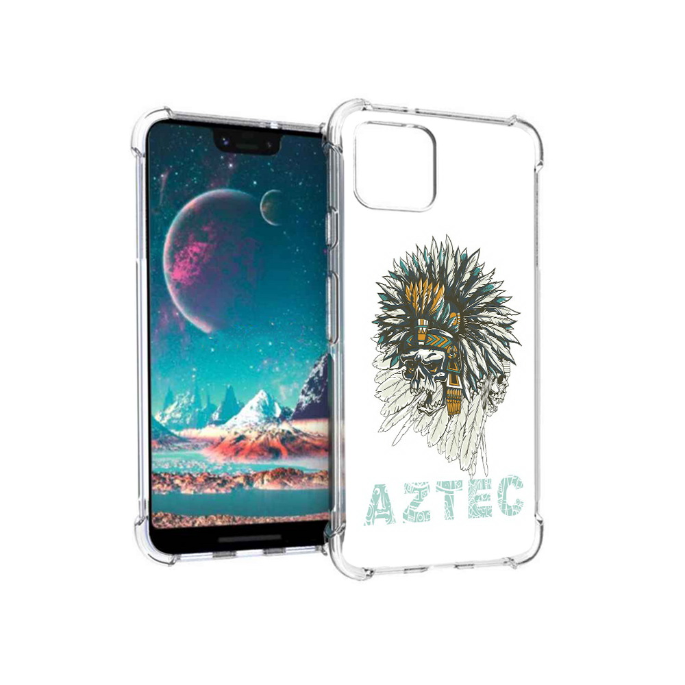 

Чехол MyPads Tocco для Google Pixel 4 скелет индеец, Прозрачный, Tocco