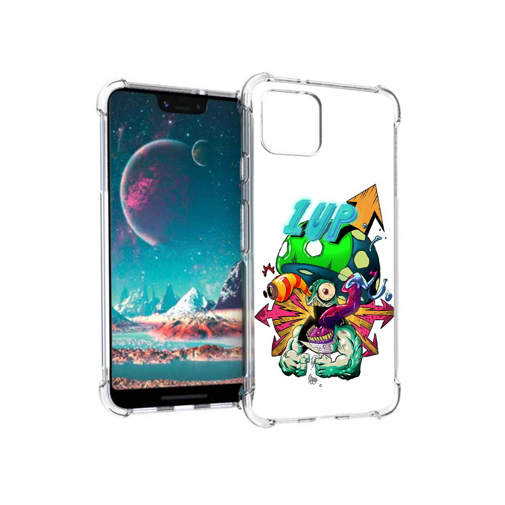 

Чехол MyPads Tocco для Google Pixel 4 сильный гриб абстракция, Прозрачный, Tocco