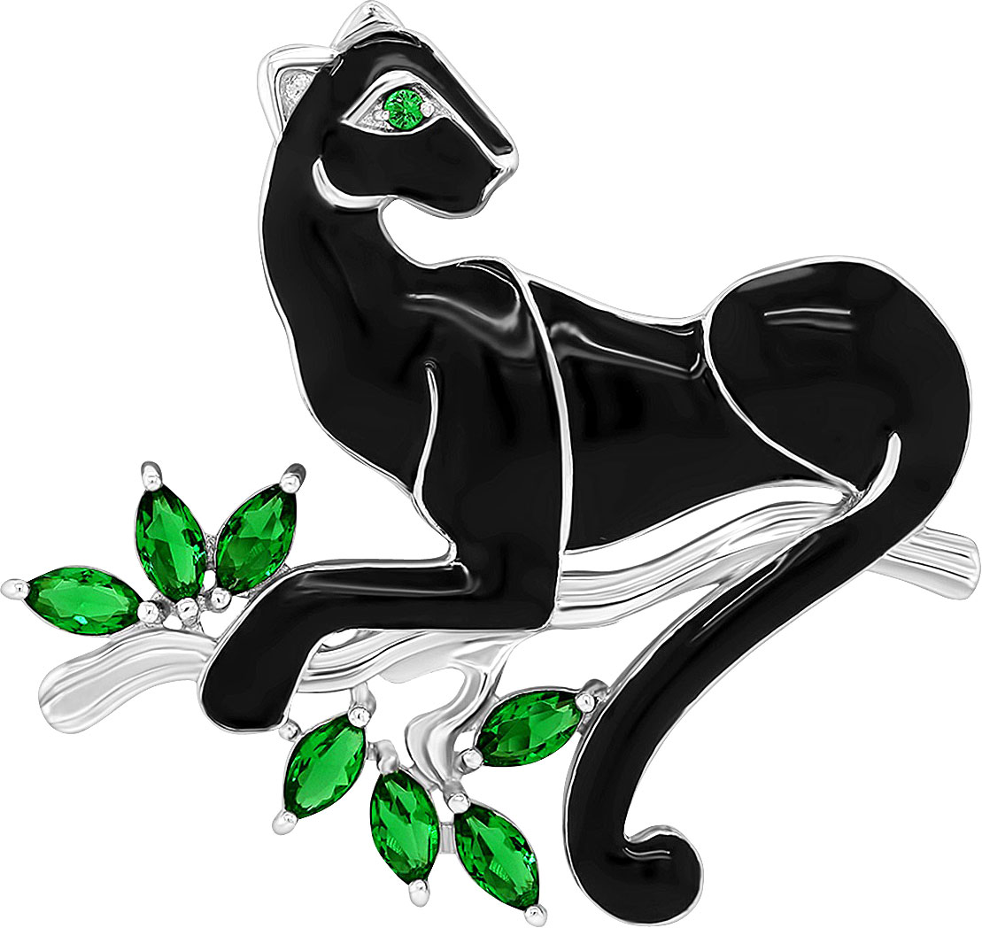 

Брошь из серебра с фианитом Серебро России BR-108JER232-1050061, BR-108JER232-1050061