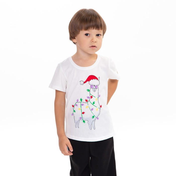 фото Be friends футболка детская, цвет молочный/лама, рост 128 см