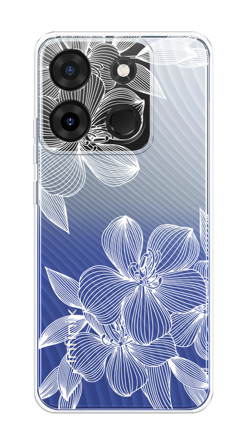 

Чехол на Infinix Smart 7 Plus "Крокус", Белый;прозрачный, 3103950-1