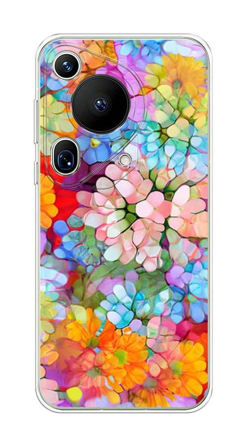 

Чехол на Huawei Pura 70 Ultra "Цветы витраж", Оранжевый;розовый;голубой, 6124550-1
