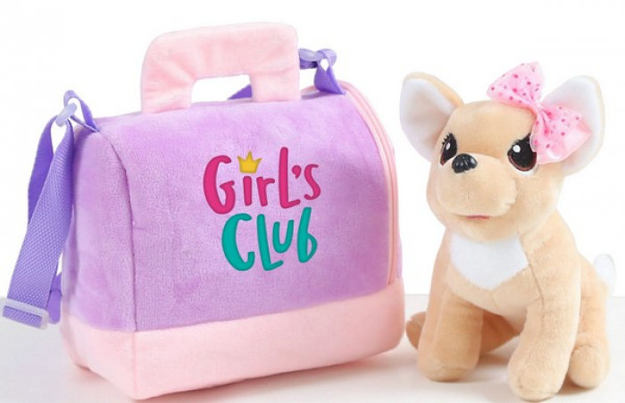 Мягкая игрушка Собачка Girls club мягконабивная в сумочке-переноске IT108609 IT108609