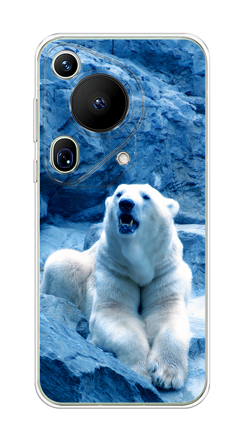 

Чехол на Huawei Pura 70 Ultra "Белый медведь", Голубой;белый, 6124550-1