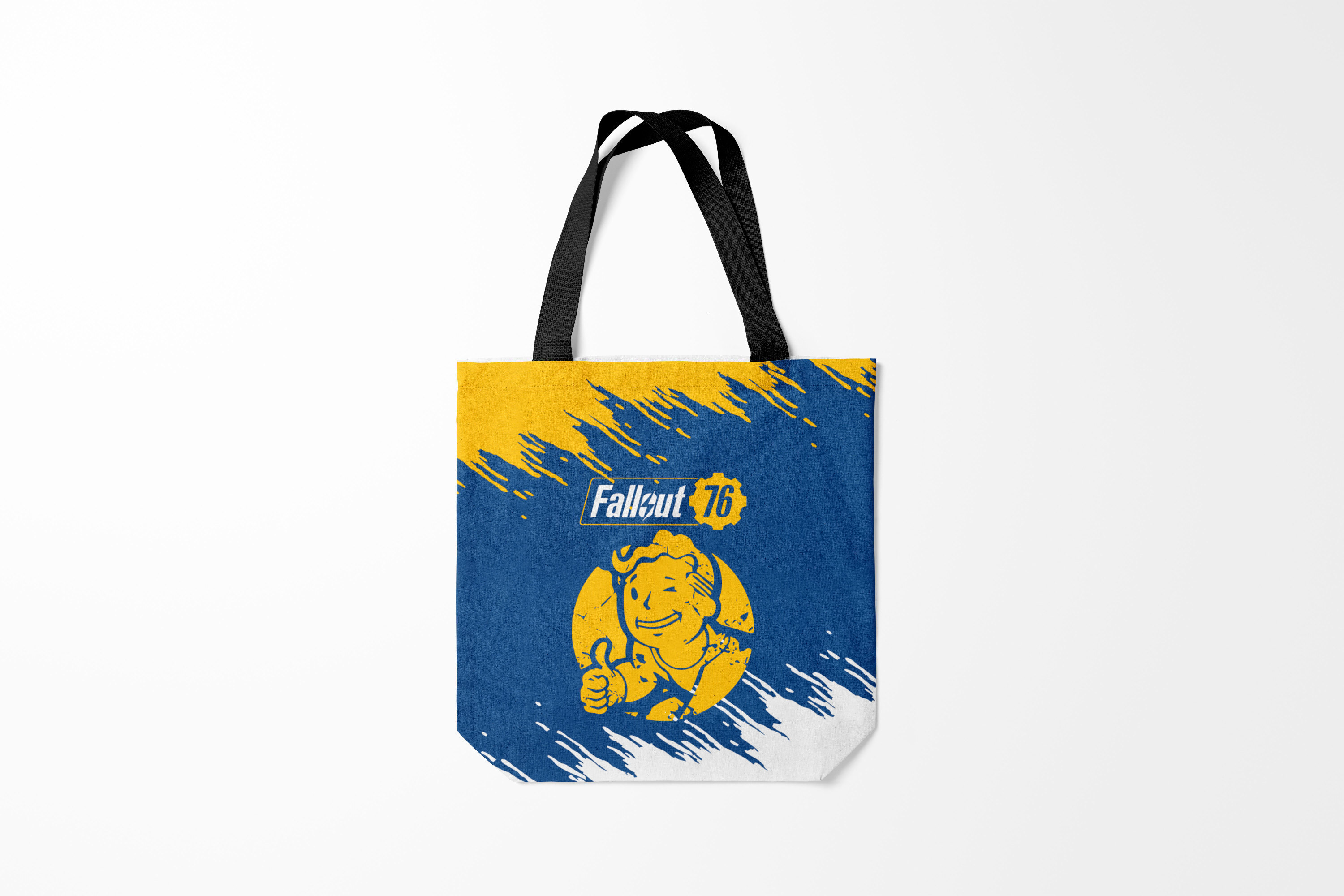 

Сумка шoппер унисекс Burnettie Fallout 76., синий; желтый, Fallout 76.