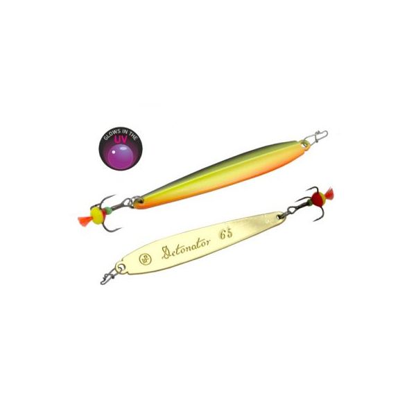 

Блесна вертикальная ECOPRO Detonator, 85мм, 11г, FRG, Золотистый;красный;желтый;черный