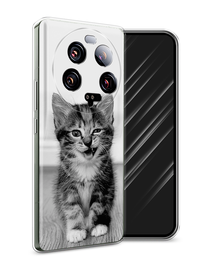 

Чехол Awog на Xiaomi 13 ultra "Подмигивающий котенок", Черный;серый, 318650-1