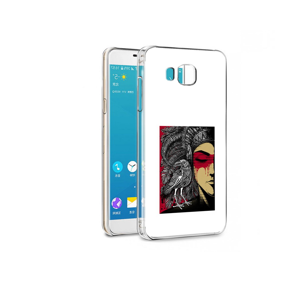 

Чехол MyPads Tocco для Samsung Galaxy C7 девушка с вороном в абстракции (PT38867.551.311), Прозрачный, Tocco