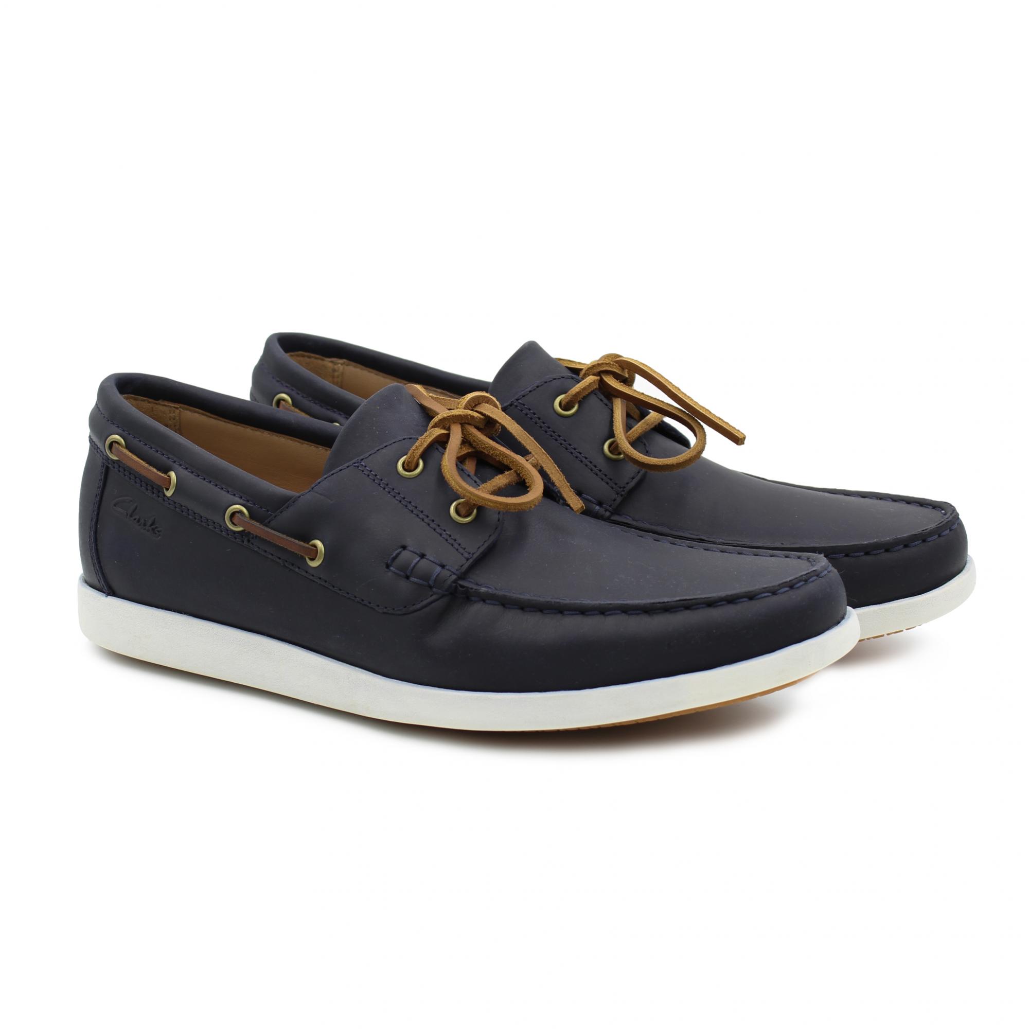 Топсайдеры мужские Clarks Ferius Coast 26159746 синие 42.5 EU