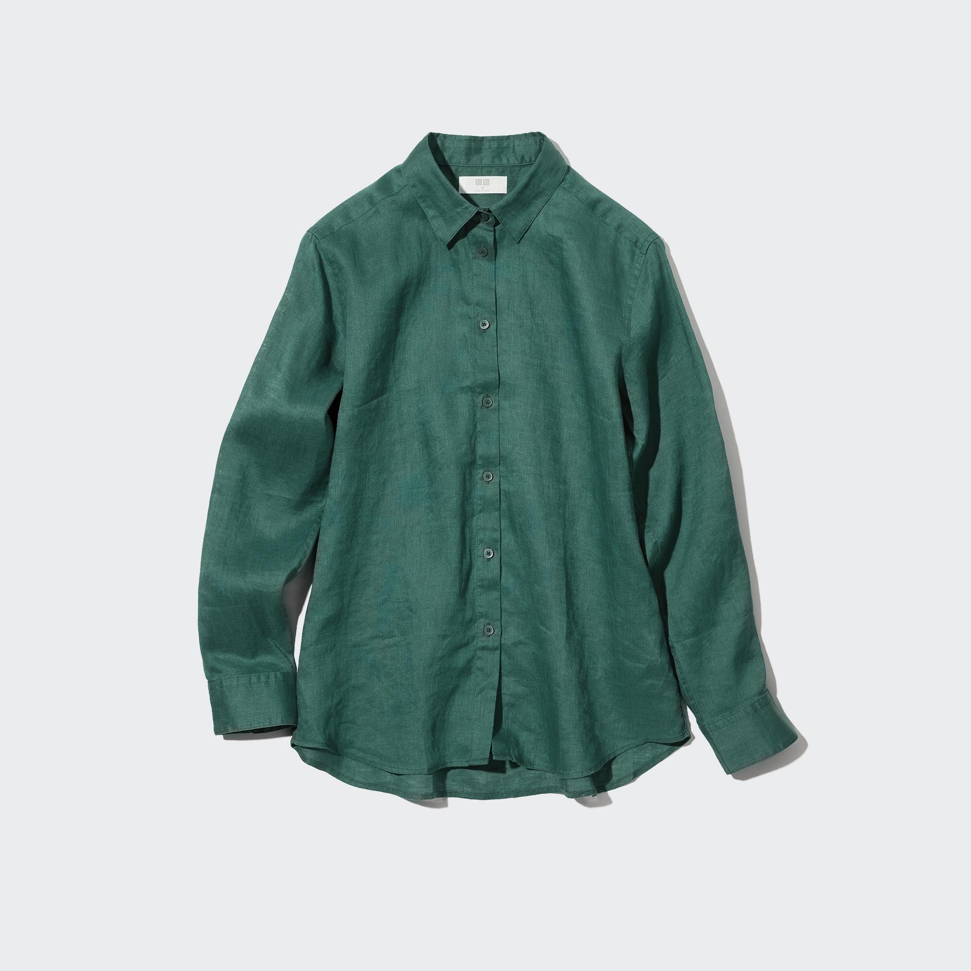 

Рубашка женская UNIQLO 446845COL55 зеленая S (доставка из-за рубежа), 446845COL55