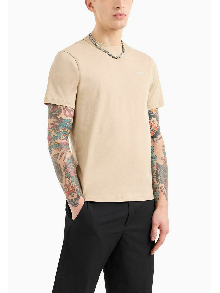 

Футболка мужская Armani Exchange ARC22O0GX бежевая L, Бежевый, ARC22O0GX