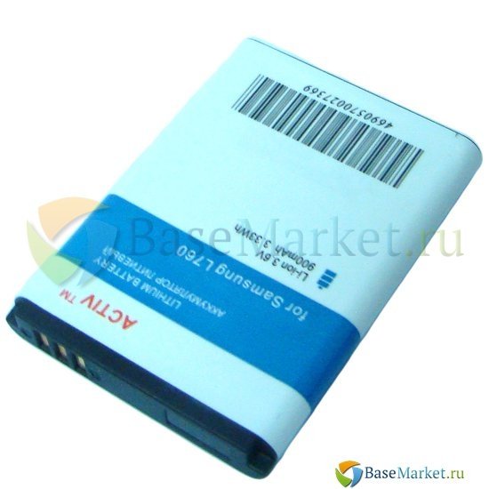 

Аккумуляторная батарея BaseMarket для Samsung L760 Activ Premium Li-ion 900 mAh