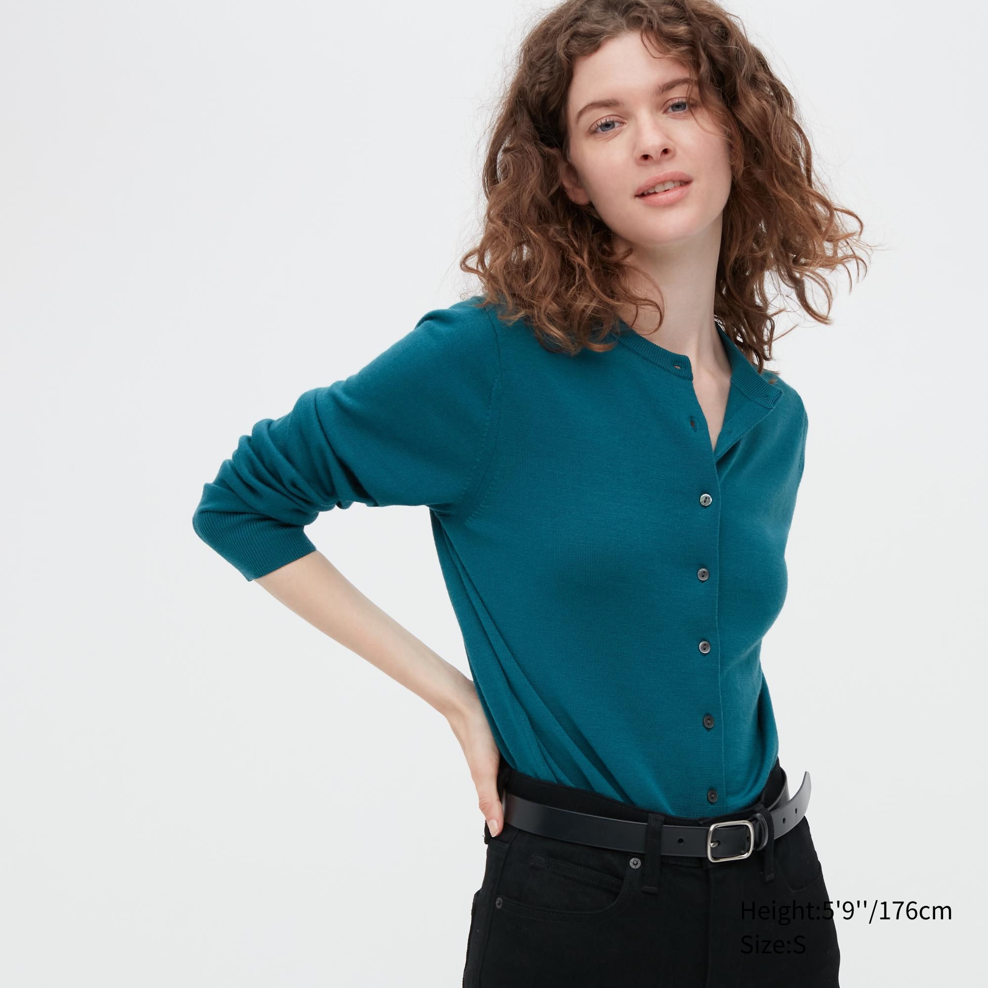 

Кардиган женский UNIQLO 450510COL54 зеленый M (доставка из-за рубежа), 450510COL54