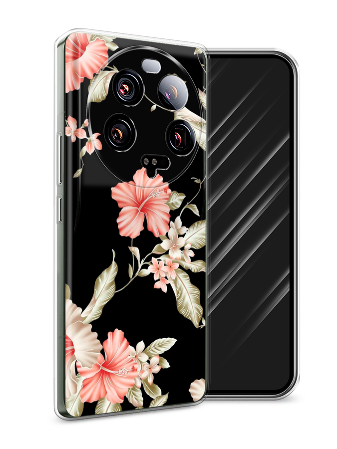 

Чехол Awog на Xiaomi 13 ultra "Цветы на черном", Черный;розовый, 318650-8