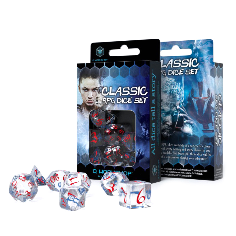 

Набор кубиков Gamedealer Классика эльфийский 7 шт. прозрачно-красный SCLE16
