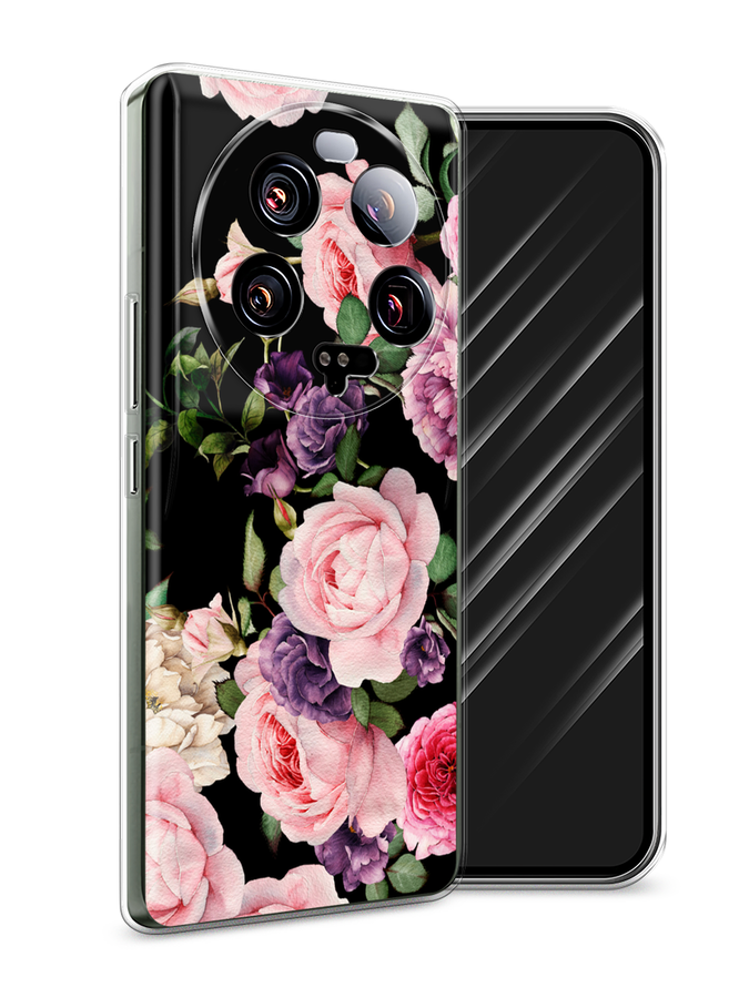 

Чехол Awog на Xiaomi 13 ultra "Пионы на черном", Черный;розовый;зеленый, 318650-8
