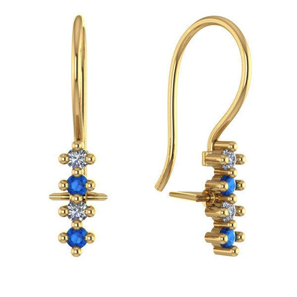 

Серьги из красного золота Санис 01-217786, фианит, 01-217786