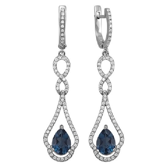 

Серьги из белого золота DIAMOND PRIME 99-2-BD-E-000385, бриллиант\ топаз, 99-2-BD-E-000385