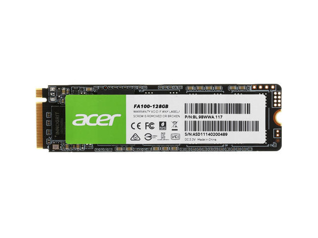 SSD накопитель Acer FA100 M.2 2280 128 ГБ (BL.9BWWA.117)