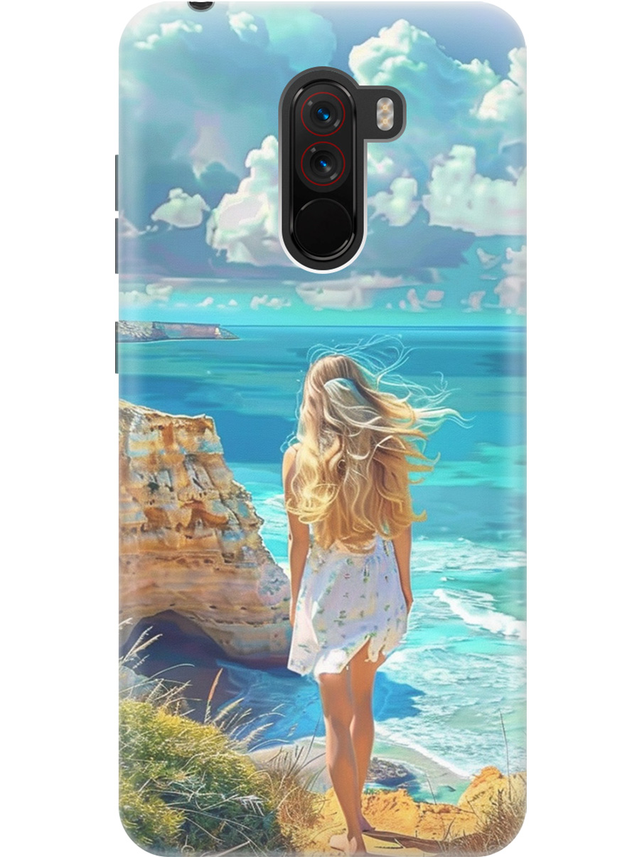 

Силиконовый чехол на Xiaomi Pocophone F1 с принтом "Безкрайнее море", Прозрачный;белый;голубой;желтый, 719373341