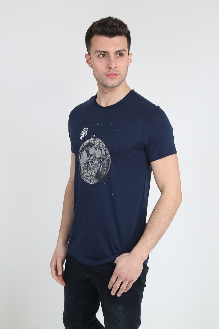 

Футболка мужская Terapi Men 25379 синяя L (доставка из-за рубежа), Синий, 25379