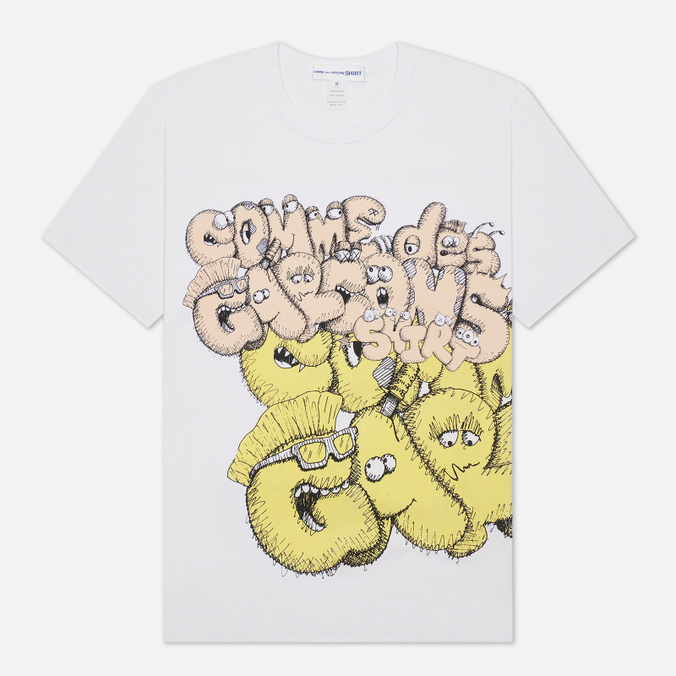 фото Футболка мужская comme des garcons shirt fh-t005-w21 белая xs