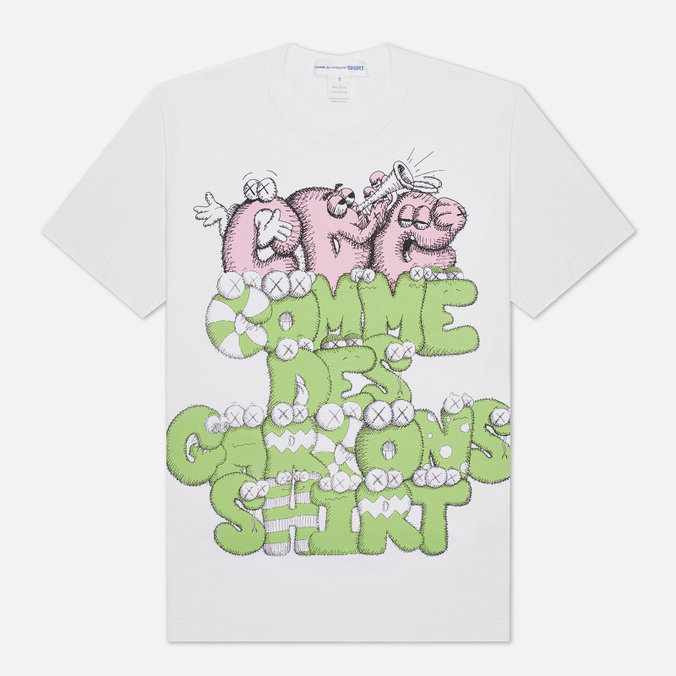 фото Футболка мужская comme des garcons shirt fh-t004-w21 белая xs