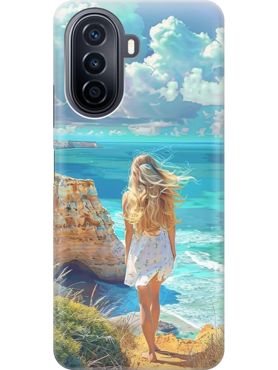 

Силиконовый чехол на Huawei nova Y70 с принтом "Безкрайнее море", Прозрачный;белый;голубой;желтый, 740133441
