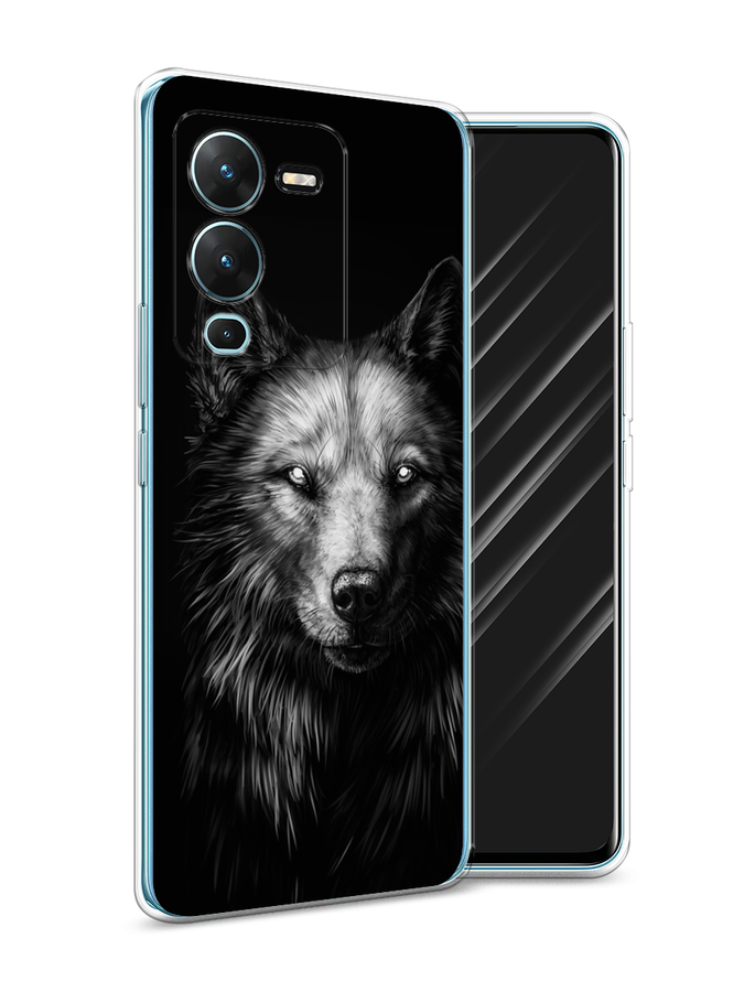 

Силиконовый чехол Awog "Волк черно белый" для Vivo V25 Pro 5G, Черный, 267450-1