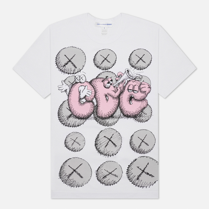 фото Футболка мужская comme des garcons shirt fh-t003-w21 белая xs