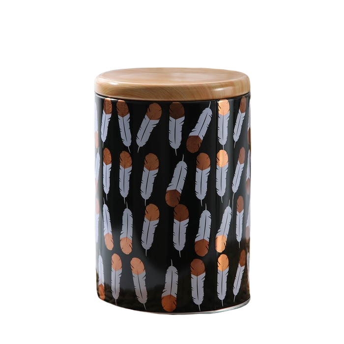 

Банка для сыпучих продуктов «Перо», 111115,5 см, цвет чёрный, Черный, Посуда из жести "Перо"