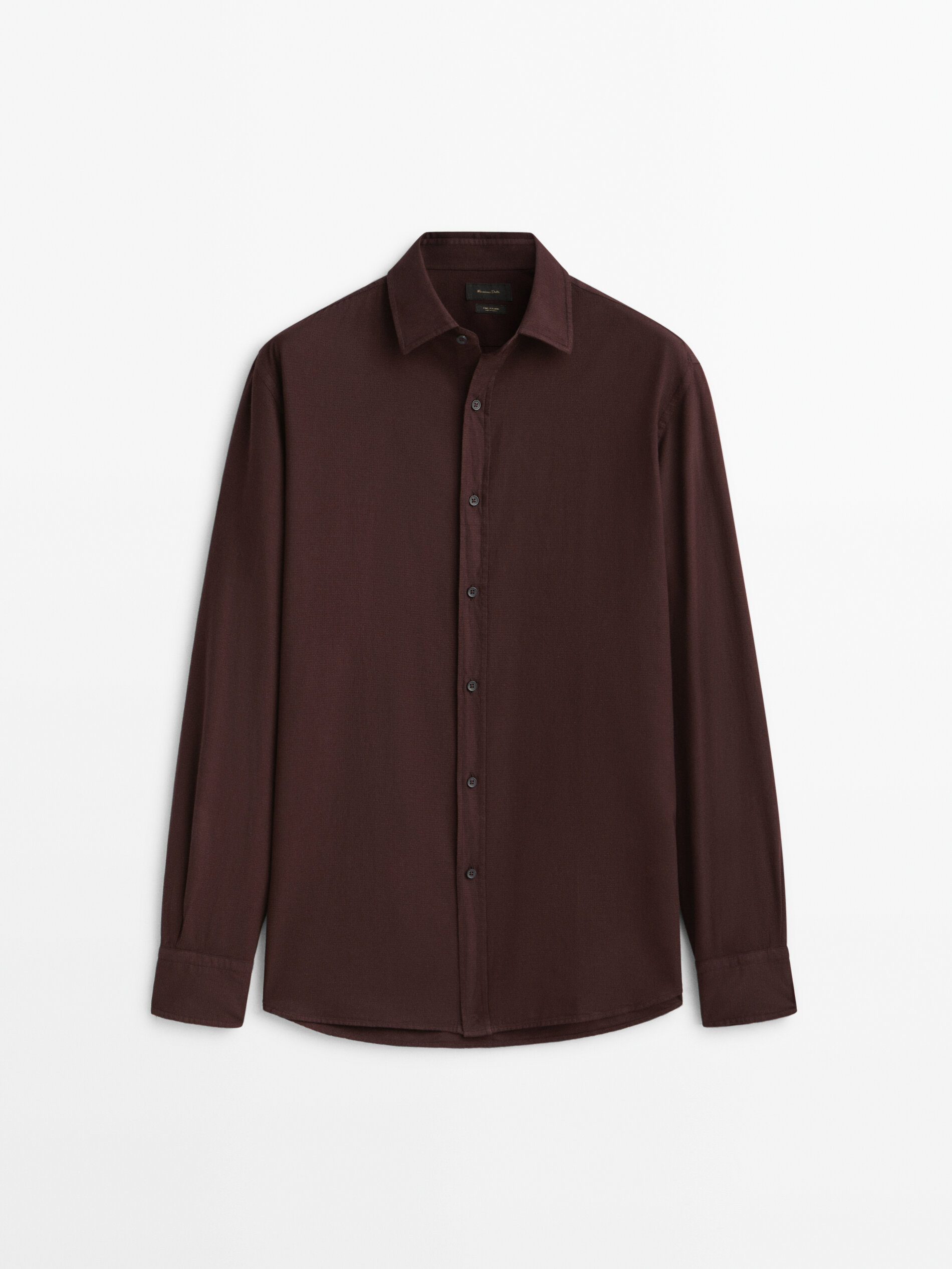 

Рубашка мужская Massimo Dutti 00140330606 бордовая L, 00140330606