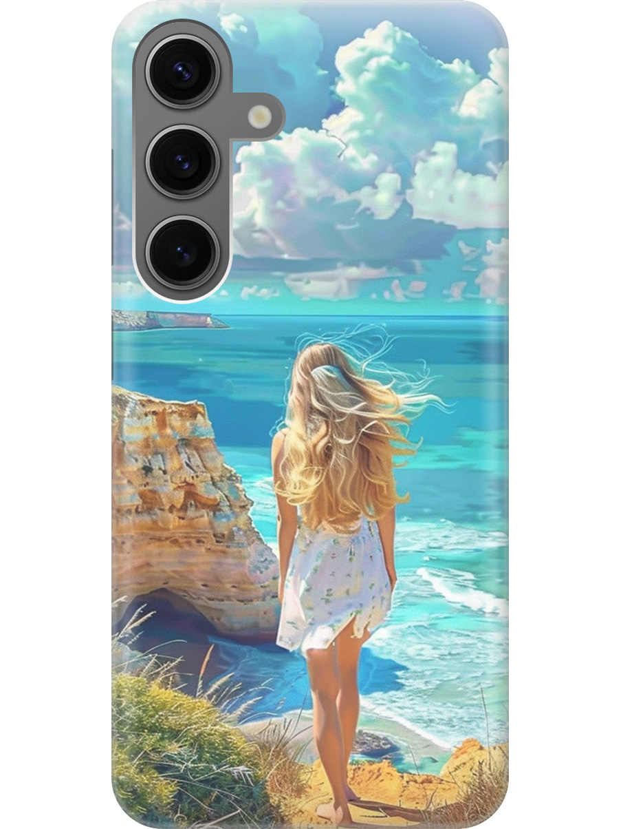 

Силиконовый чехол на Samsung Galaxy S24 с принтом "Безкрайнее море", Прозрачный;белый;голубой;желтый, 779825741