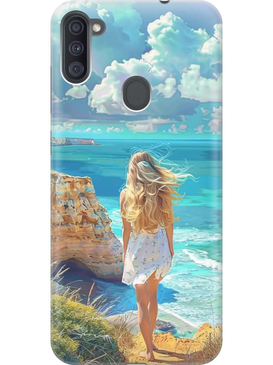 

Силиконовый чехол на Samsung Galaxy A11 / M11 с принтом "Безкрайнее море", Прозрачный;белый;голубой;желтый, 722820841
