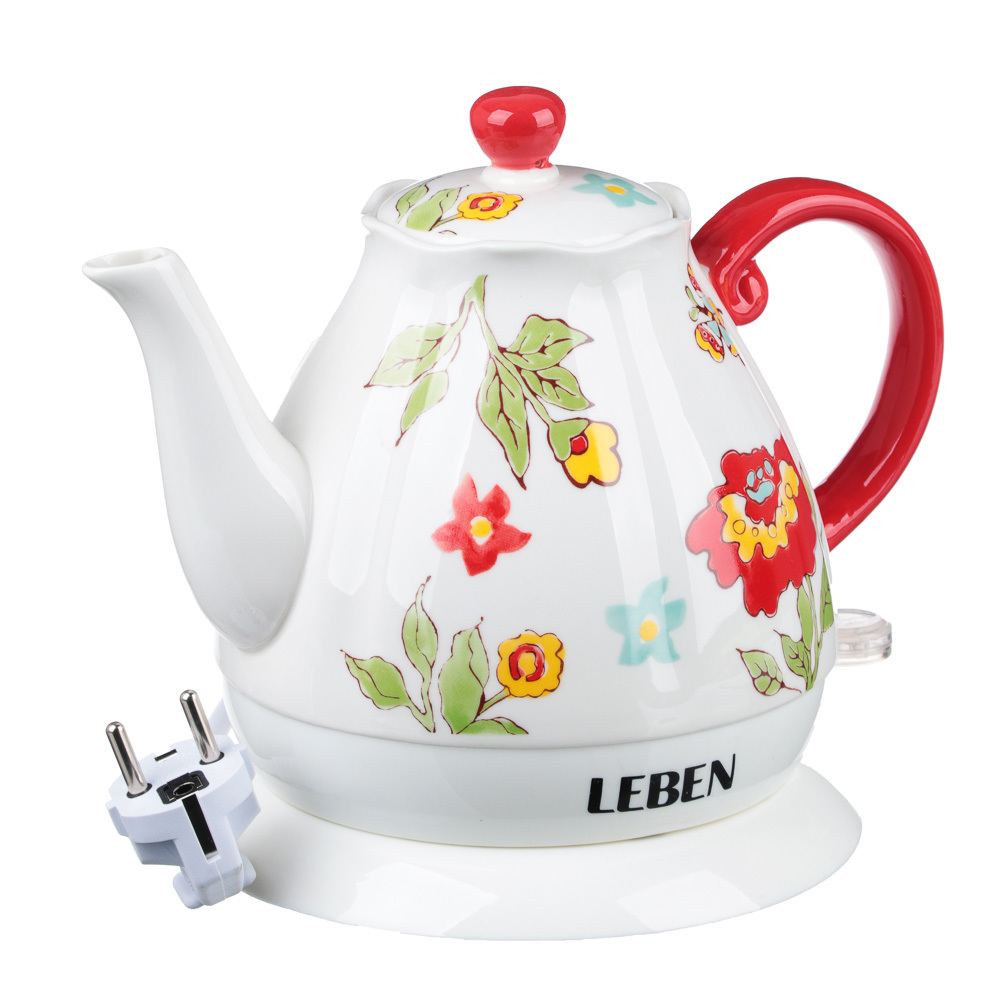 

Чайник электрический LEBEN 291-022 1.2 л белый, 291-022