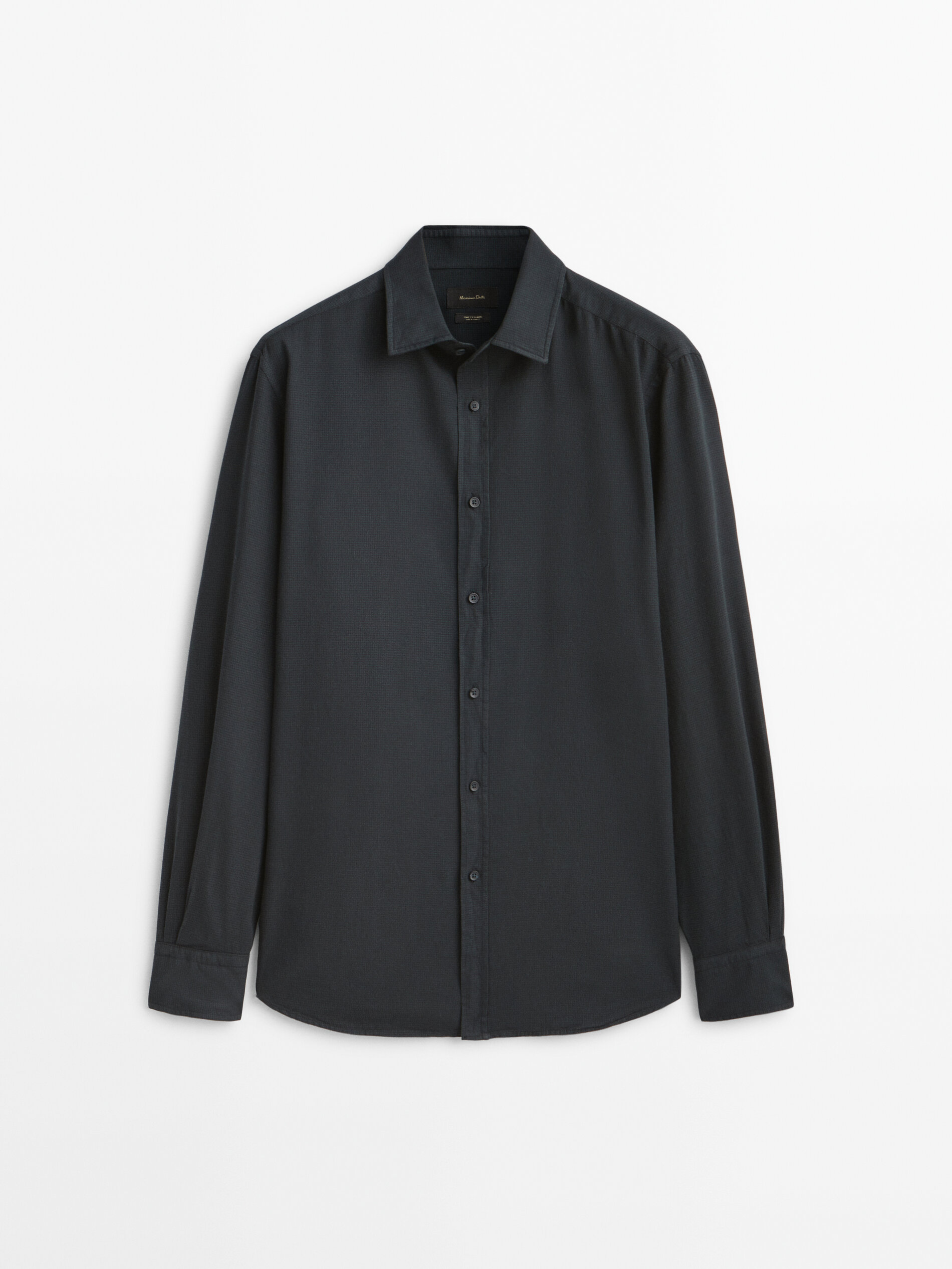 

Рубашка мужская Massimo Dutti 00140330401 синяя 2XL, 00140330401