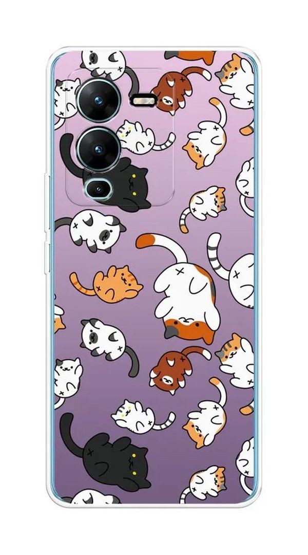 

Чехол Awog на Vivo V25 Pro 5G "Котопад", Разноцветный, 267450-7