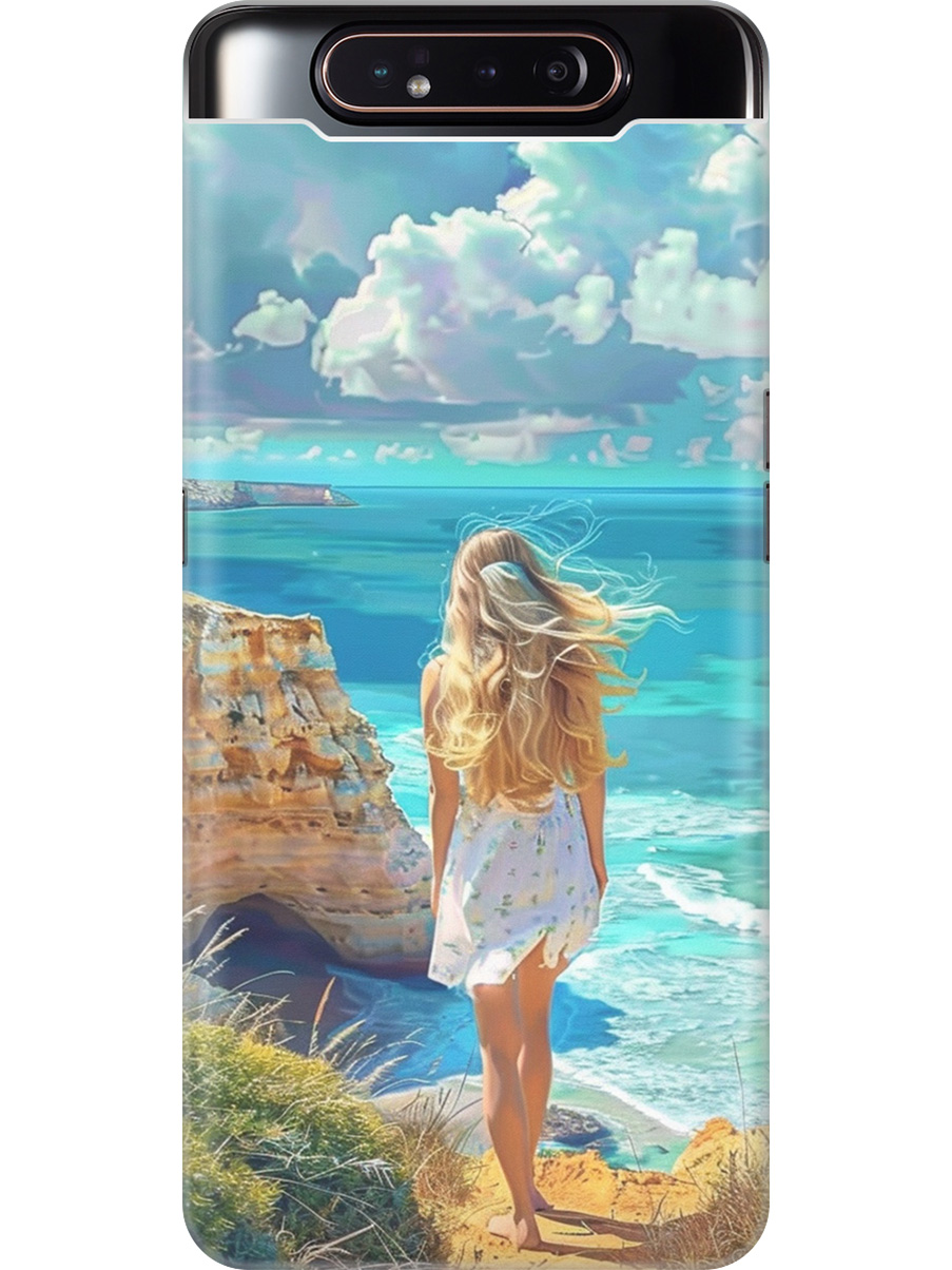 

Силиконовый чехол на Samsung Galaxy A80 / A90 с принтом "Безкрайнее море", Прозрачный;белый;голубой;желтый, 721421541