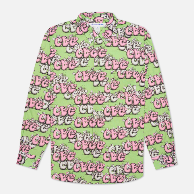 фото Рубашка мужская comme des garcons shirt fh-b033-w21 зеленая l