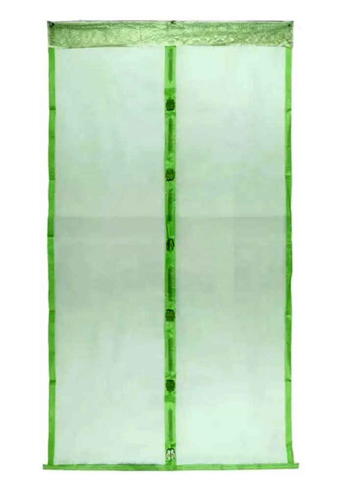 Антимоскитная сетка дверная, на магнитах, 100х210 см, зеленая