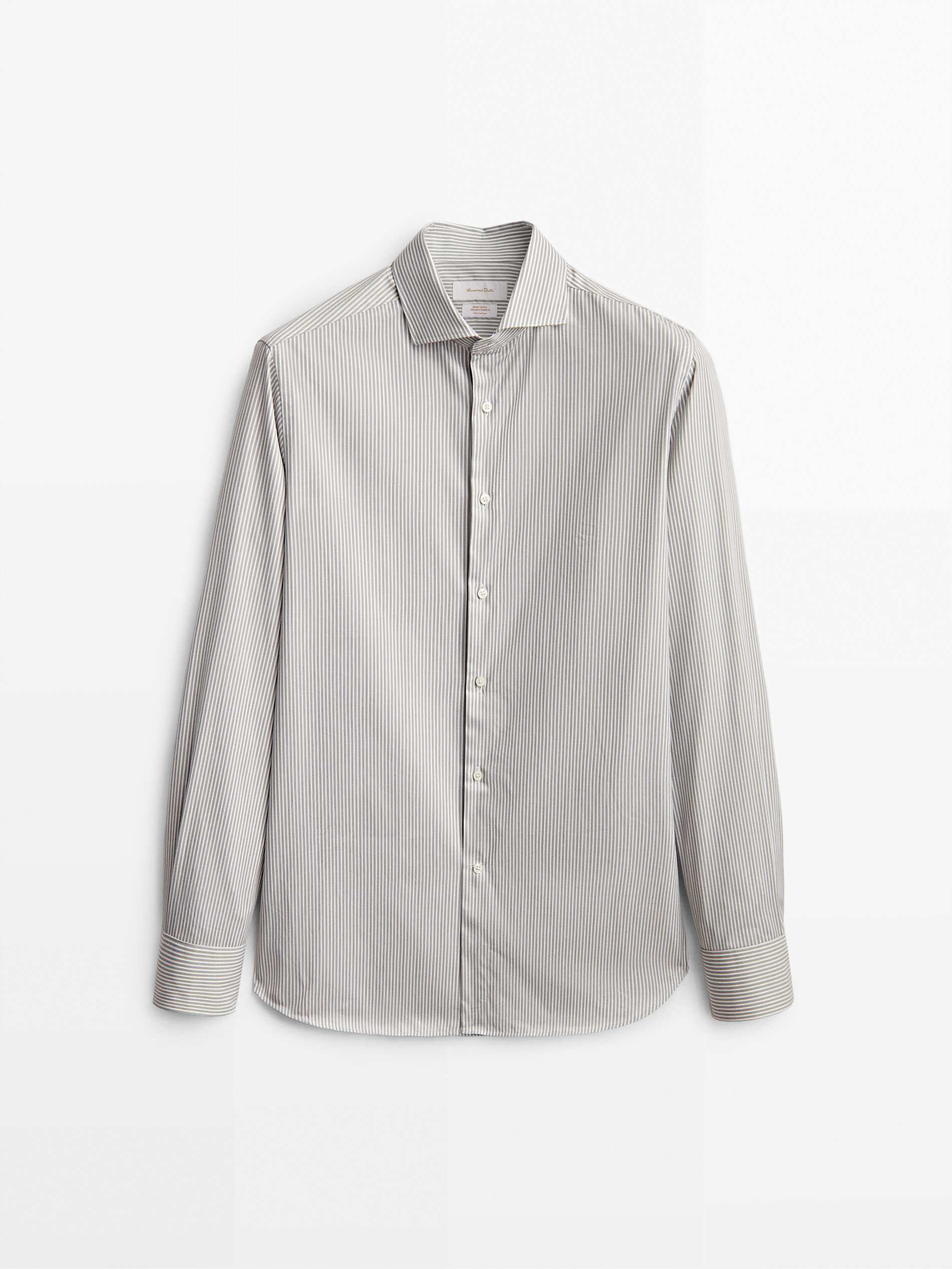 

Рубашка мужская Massimo Dutti 00154620806 серая 44, 00154620806