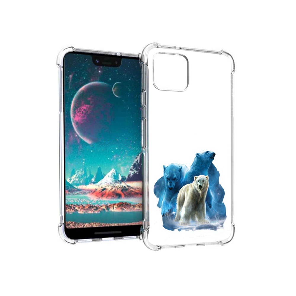 

Чехол MyPads Tocco для Google Pixel 4 полярный медведь, Прозрачный, Tocco