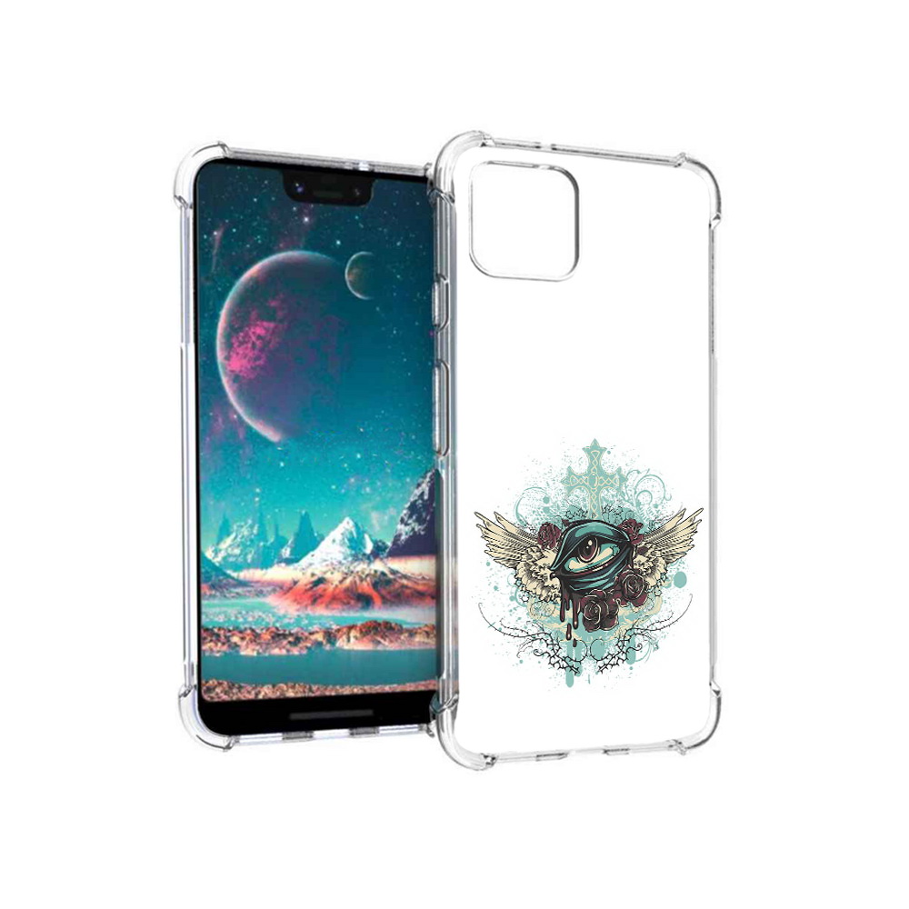 

Чехол MyPads Tocco для Google Pixel 4 плачущий глаз с крыльями, Прозрачный, Tocco