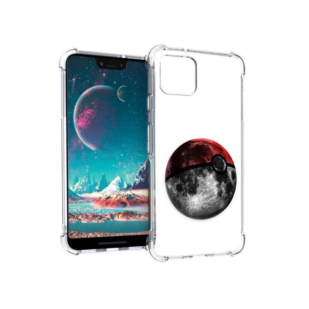 

Чехол MyPads Tocco для Google Pixel 4 планета покебол, Прозрачный, Tocco