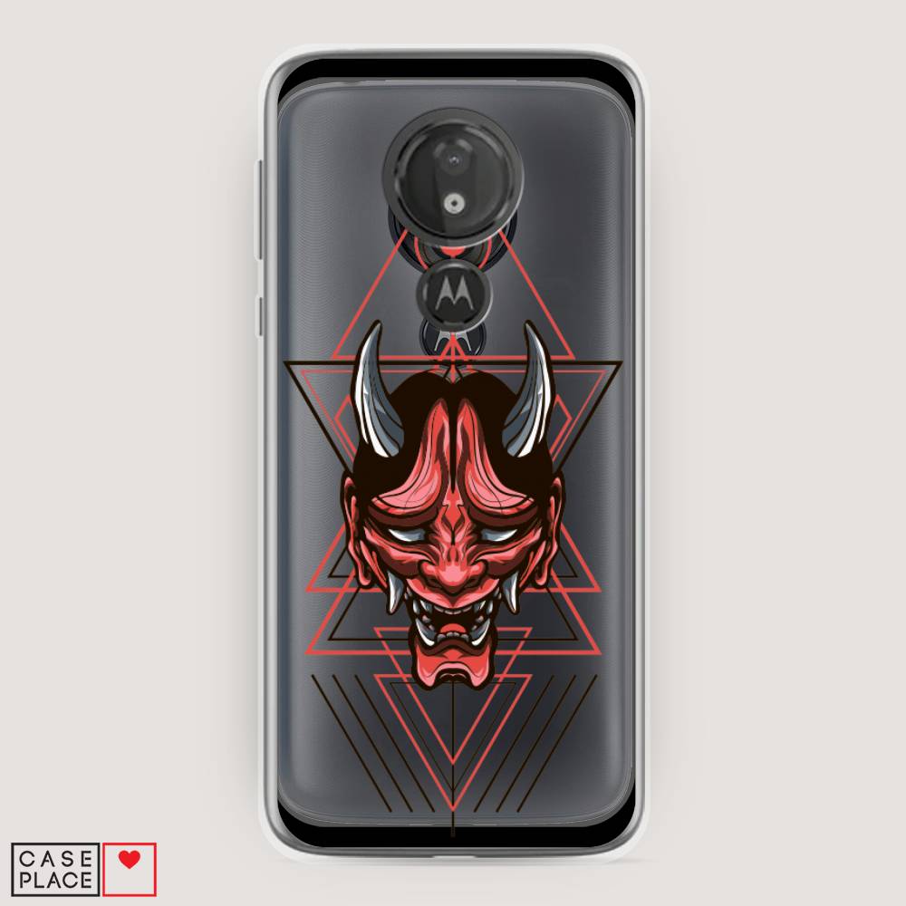 

Чехол на Motorola Moto G7 Power "Hanya Oni mask", Серый;красный;черный, 241350-4