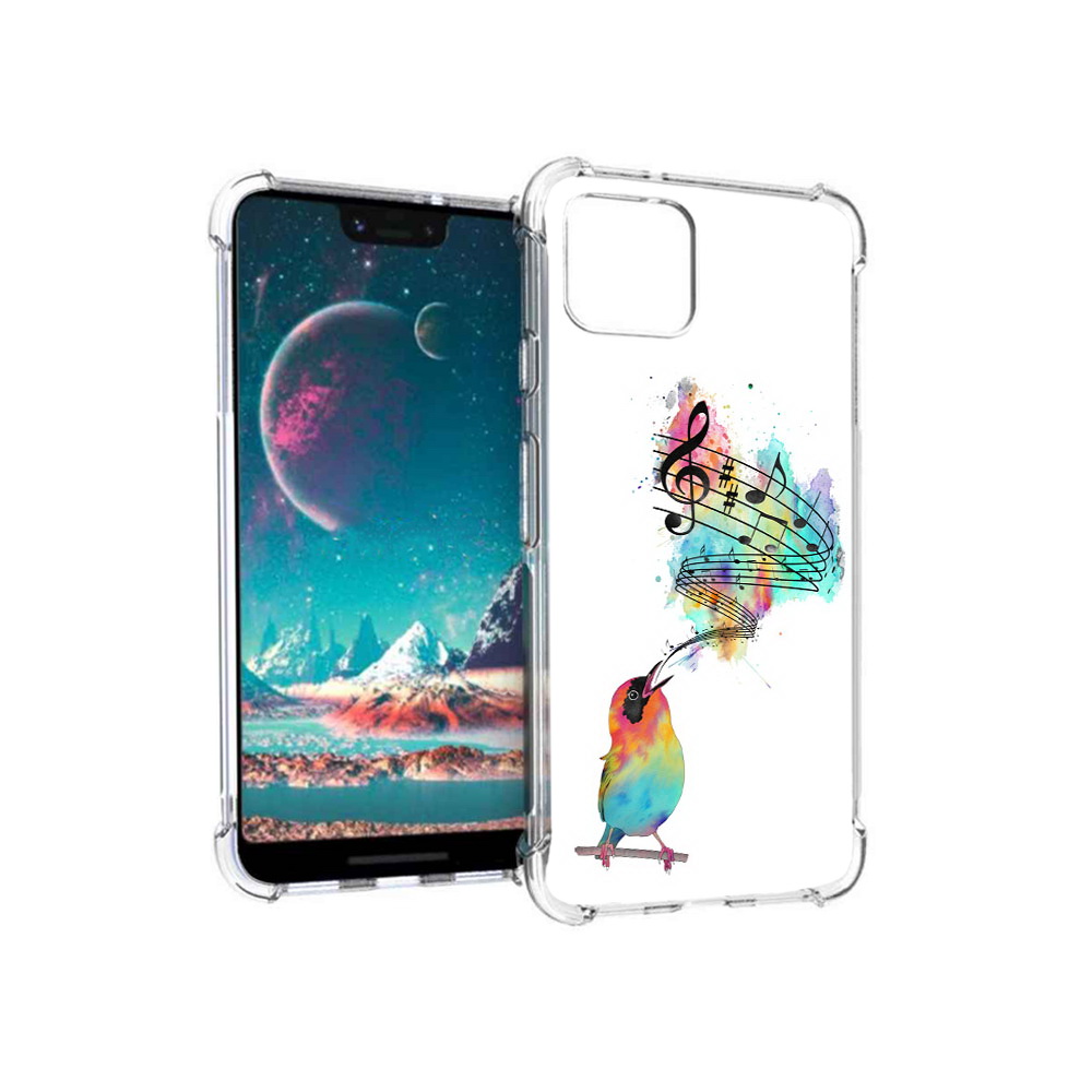 

Чехол MyPads Tocco для Google Pixel 4 певчая птичка, Прозрачный, Tocco