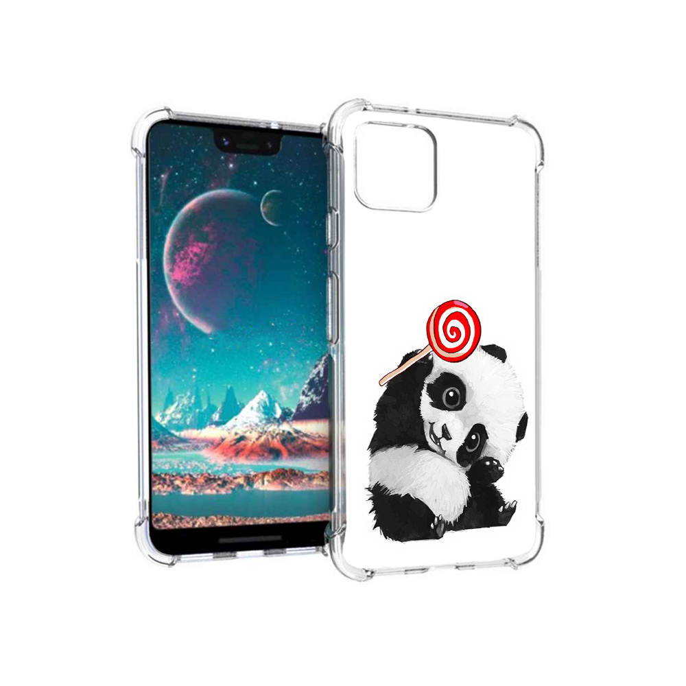 

Чехол MyPads Tocco для Google Pixel 4 панда с леденцом, Прозрачный, Tocco