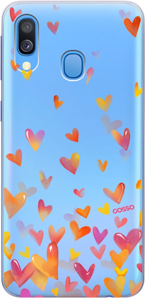 

Чехол на Honor 8A/8A Pro/Huawei Y6 (2019)/Y6 Prime (2019) "Flying Hearts" прозрачный, Прозрачный;желтый, 179