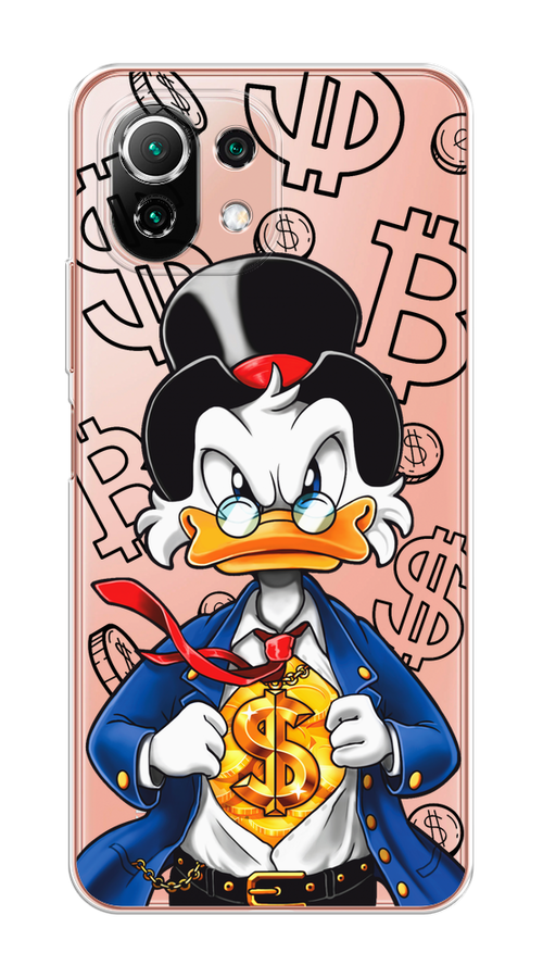

Чехол на Xiaomi Mi 11 Lite/5G NE "Scrooge Goldman", Черный;белый;синий, 310250-1